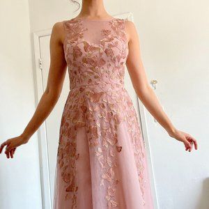 BCBGMAXAZRIA Eugene Butterfly-Embroidered Dress